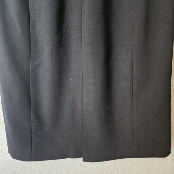 Giorgio Armani Wool Crew Neck Short Sleeve Sheath Dress (Flawed) - Picture 4 of 7